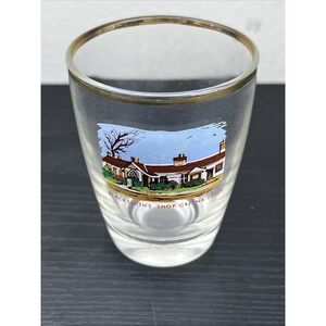 Blacksmiths Shop Grenta Green Vintage Shot Glass Souvenir Barware